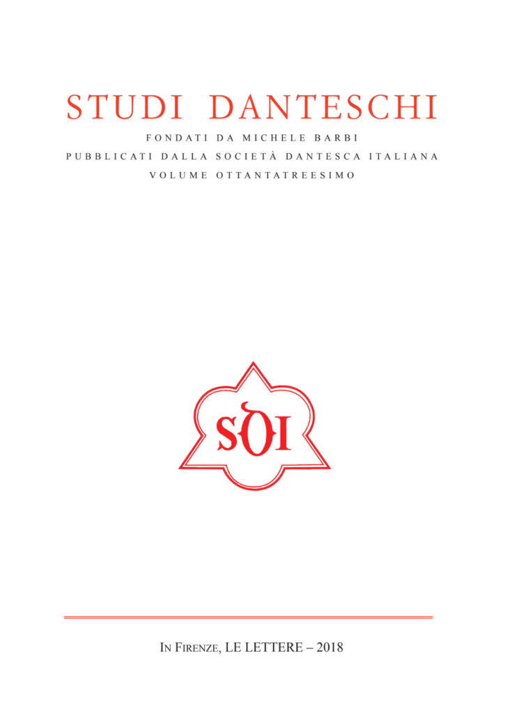 Journal cover "Studi Danteschi"